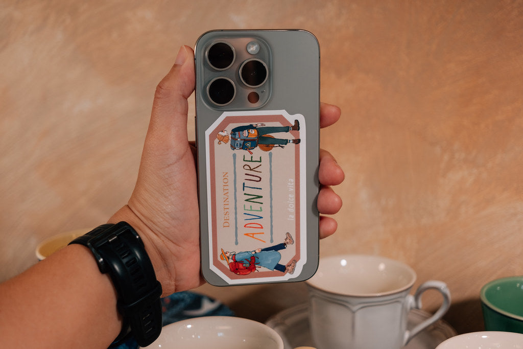 Waterproof stickers | La dolce vita travel agency (with variants)
