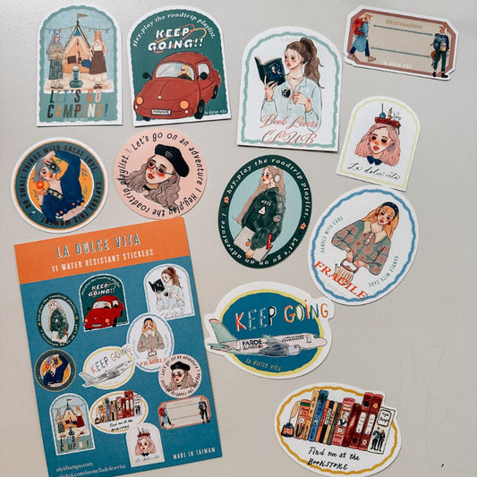Sticker pack | La dolce vita travel agency (11pcs)