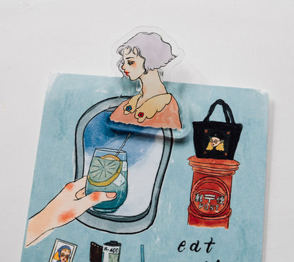 Acrylic clips | We are moving forward happily