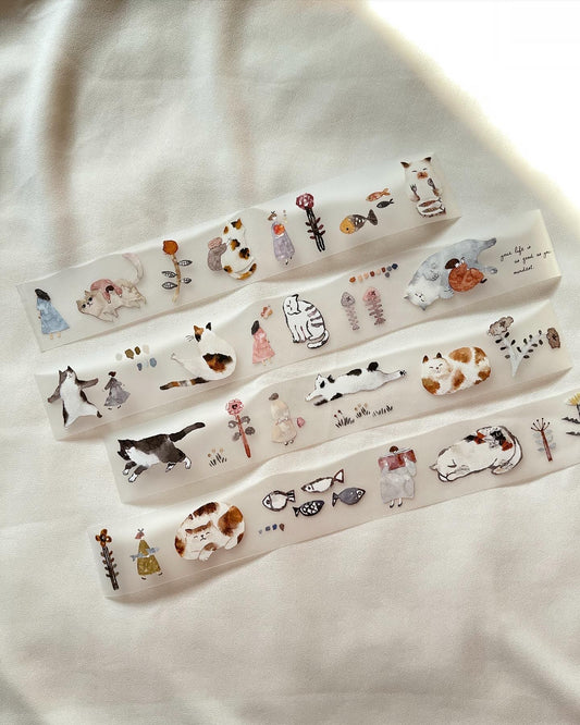 Matte PET Tape |  Cat girl (3.5cm)