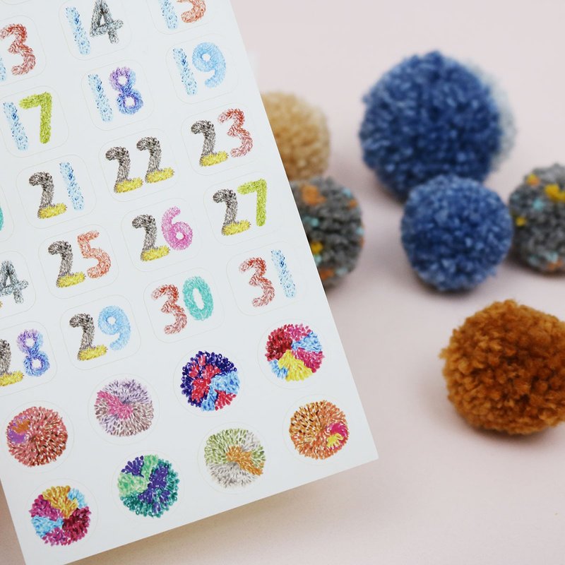 Stickers | Daily Stickers - Wool Numbers