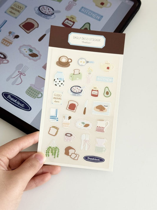 Stickers | Daily Deco Sticker - Breakfast (PET)