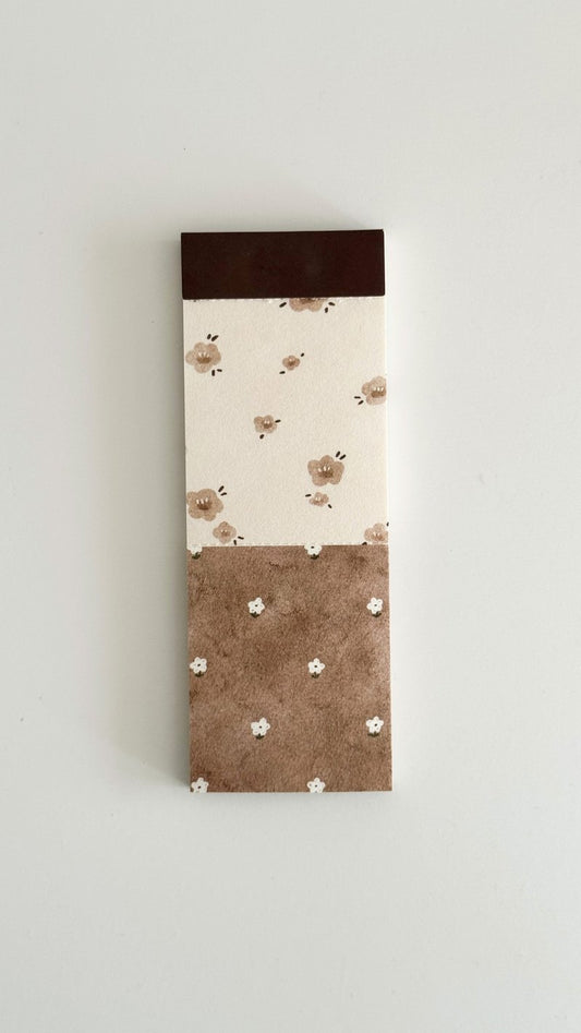 Notepad | Brown Floral