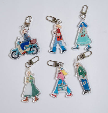 Acrylic pendants | We are moving forward happily (6 designs)