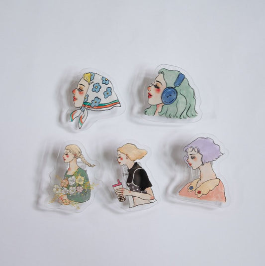 Acrylic clips | We are moving forward happily