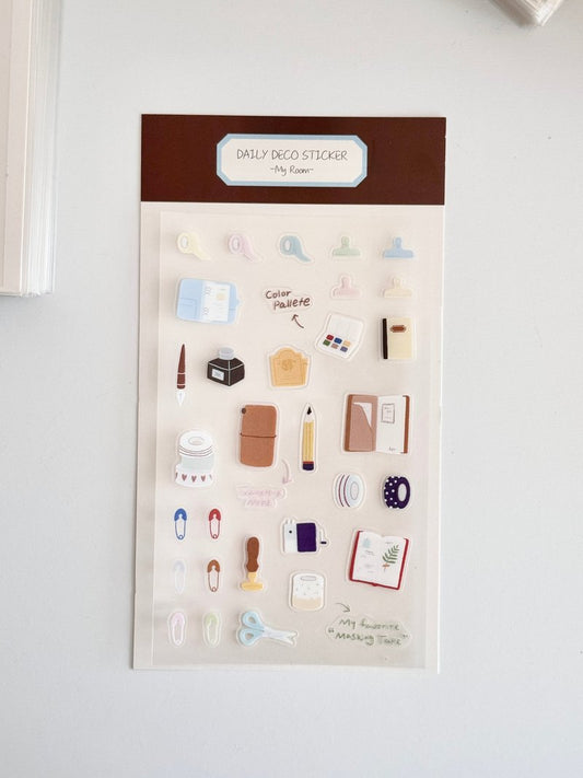 Stickers | Daily Deco Sticker - Stationery Lover (PET)
