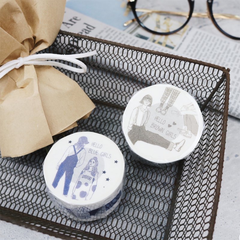 Washi Tape | Monochrome Girl - Brown (4cm)