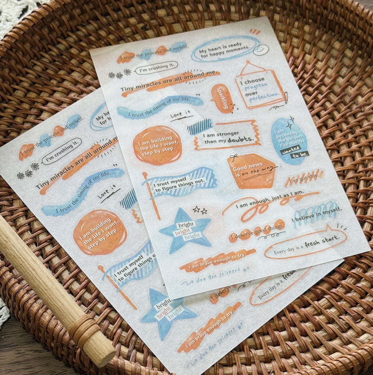 Transfer Stickers | Energy Spell – Blue & Orange