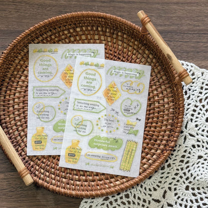 Transfer Stickers | Energy Spell – Yellow & Green