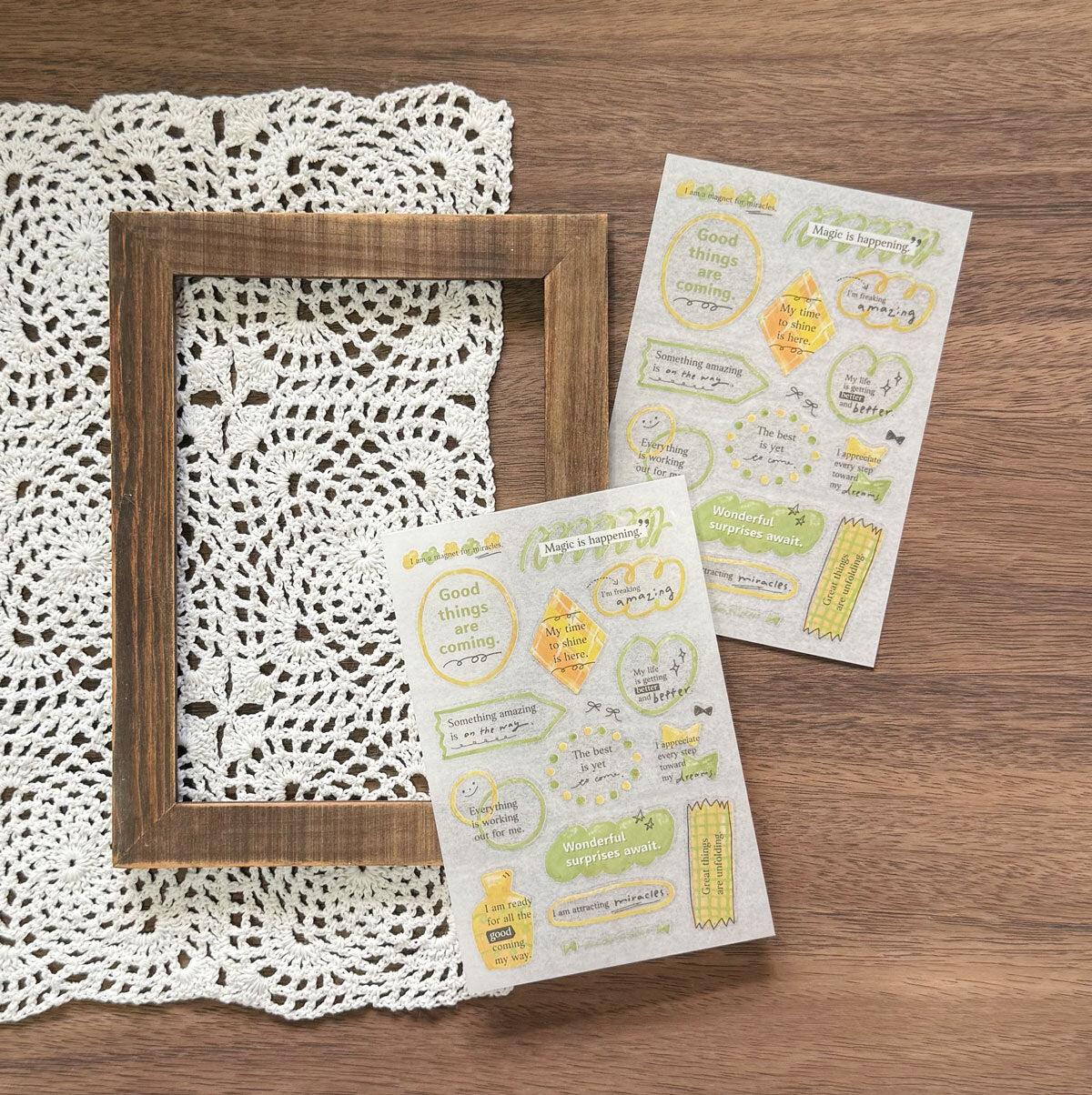 Transfer Stickers | Energy Spell – Yellow & Green