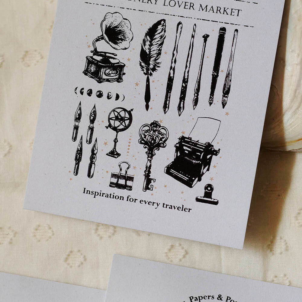 Postcard | Stationery Lover Market “Antique Stationery”