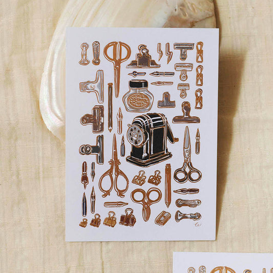 Postcard | Stationery Lover Market “Retro Stationery”