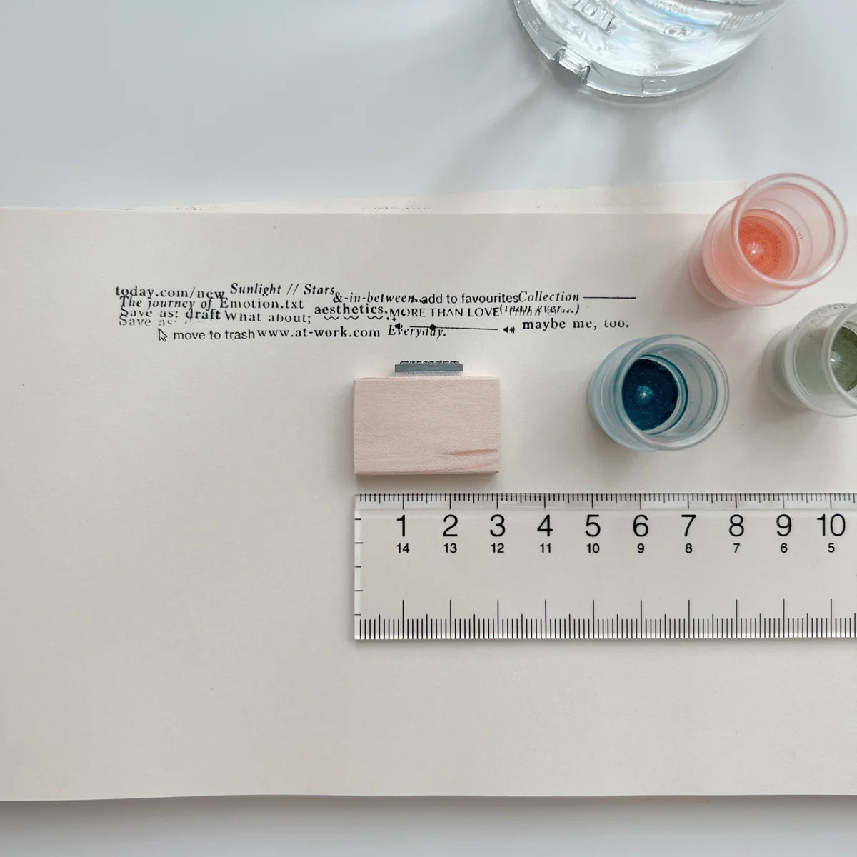 Phavourite.co | 9pt. (3) Tiny Text Rubber Stamps (18 options)