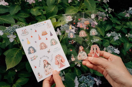 La Dolce Vita A6 Stickers | Happy Birthday Sweet Blessings (Die-Cut) (set of 2)