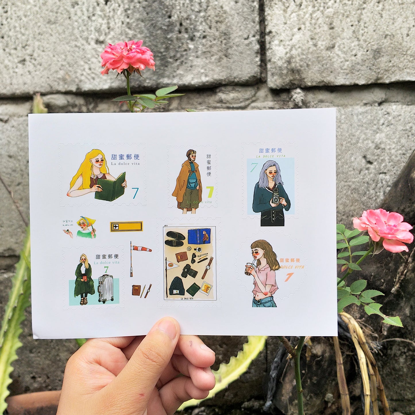 Post Stamp Stickers (with variants)