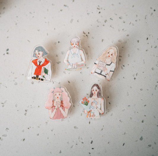 La Dolce Vita Acrylic clips | Journal with Me Series (6 designs)