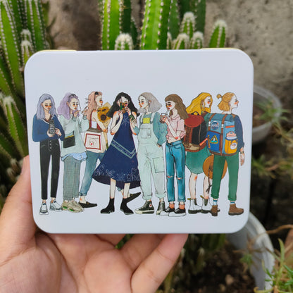 Stickers in Tin Box | Bon voyage / Faraway journey