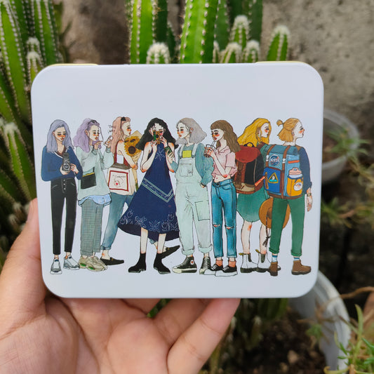 Stickers in Tin Box | Bon voyage / Faraway journey