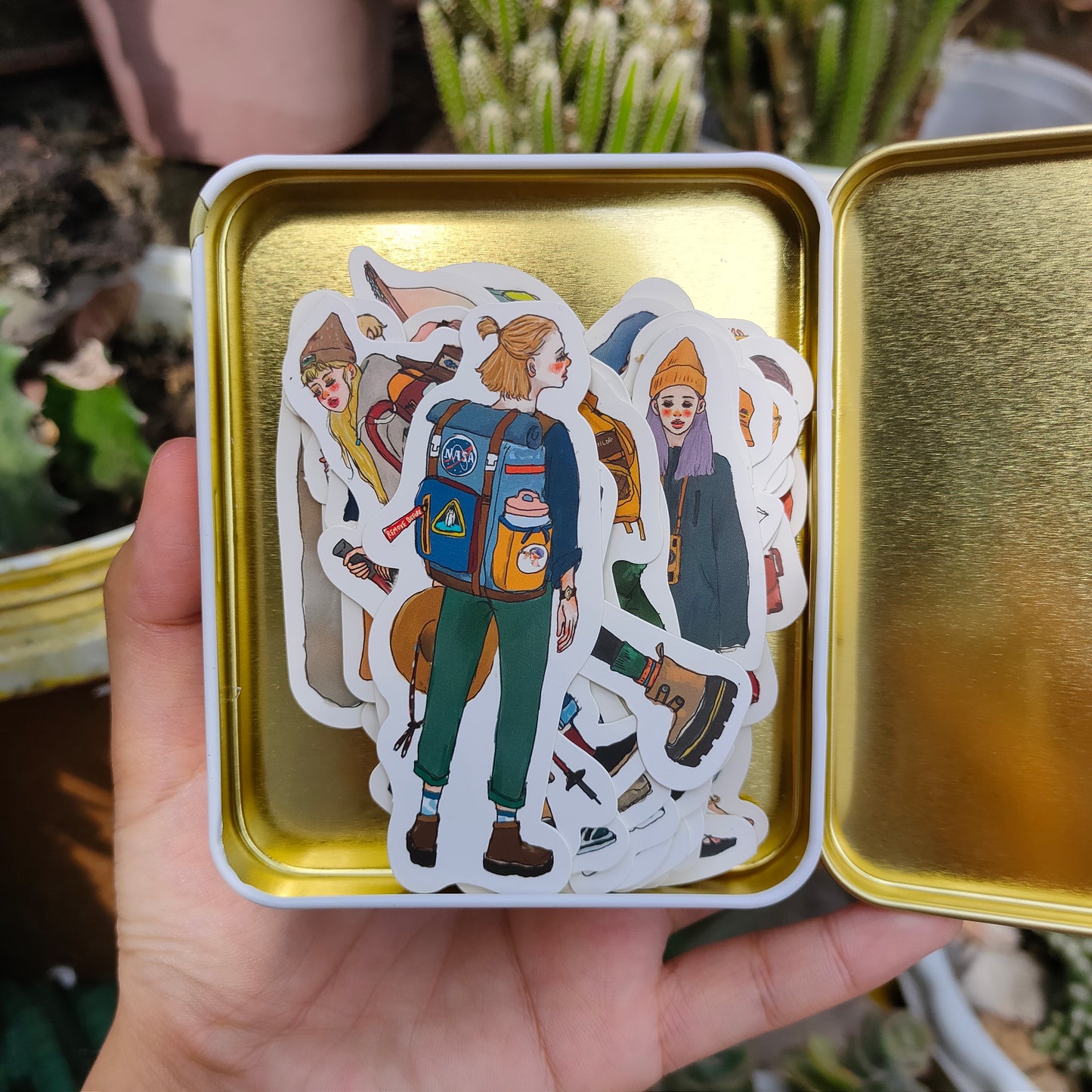 Stickers in Tin Box | Bon voyage / Faraway journey
