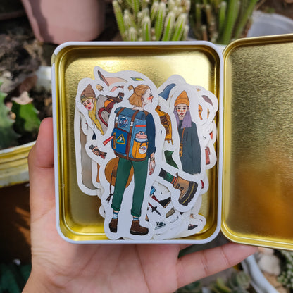 Stickers in Tin Box | Bon voyage / Faraway journey