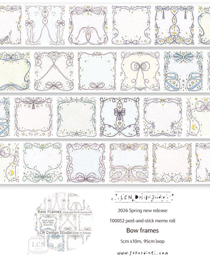 Memo Roll | peel-and-stick: Bow Frames (5cm)
