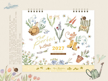 (PRE ORDER) Meow Illustration 2027 The Perfect Home Monthly Calendar