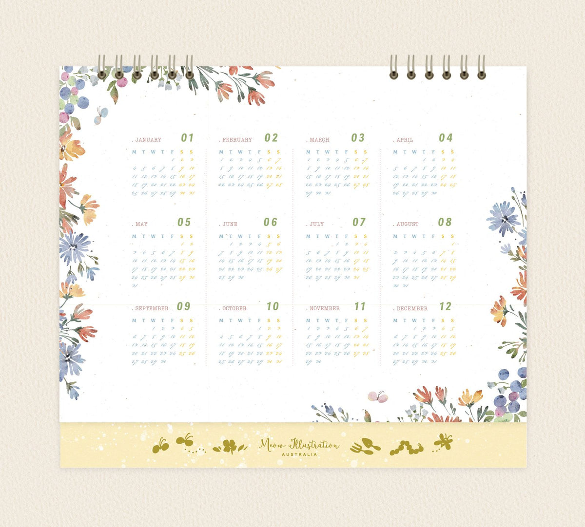 (PRE ORDER) Meow Illustration 2027 The Perfect Home Monthly Calendar