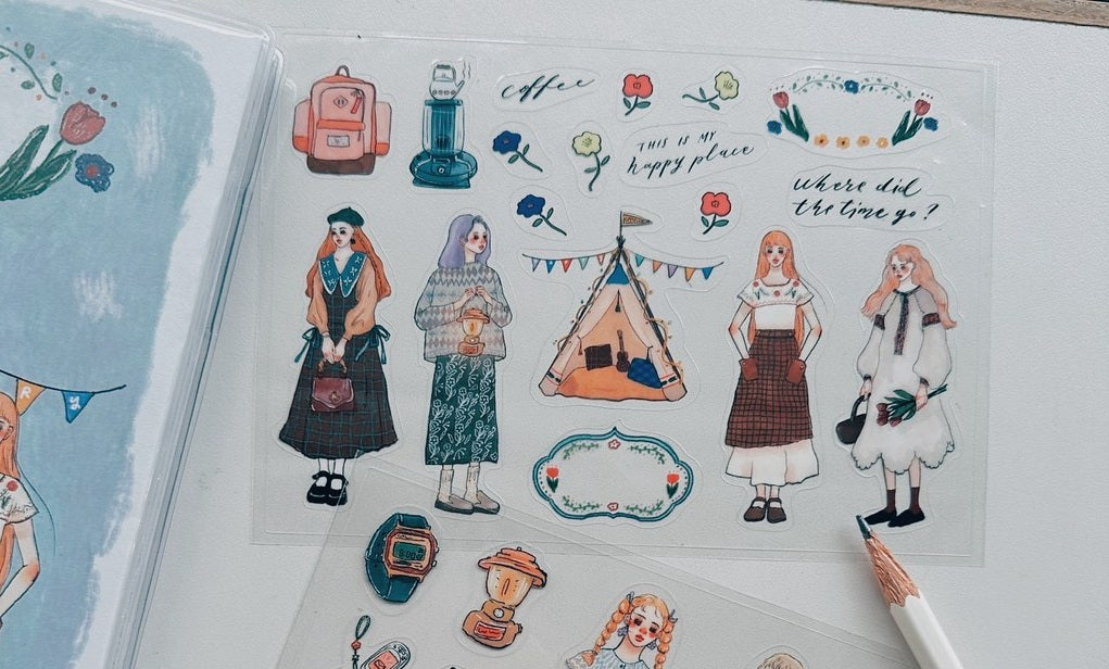 Clear Stickers | Camping life