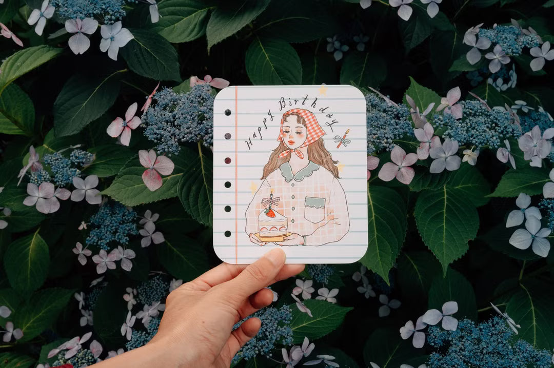 La Dolce Vita Birthday Shaped Card | A Birthday Isn't Complete Without Strawberry Cake (with envelope and sealing sticker)