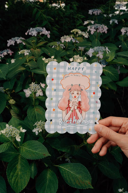 La Dolce Vita Birthday Shaped Card | Make a Wish (with envelope and sealing sticker)