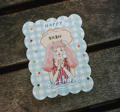 La Dolce Vita Birthday Shaped Card | Make a Wish (with envelope and sealing sticker)