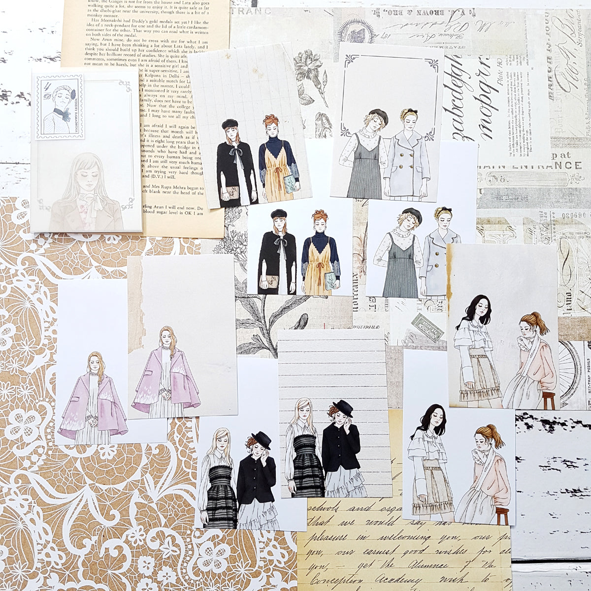 Note Paper Set | Dolls