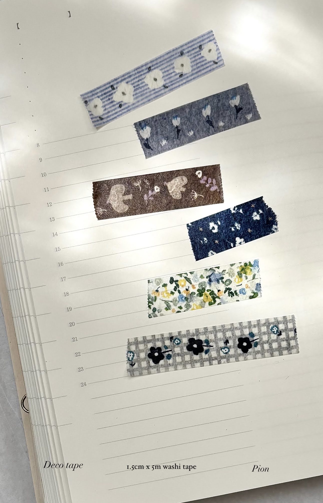 Washi Tape | Deco Tape 1 - 6 (1.5cm) (with options)