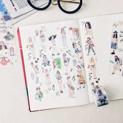 Washi Tape | Bon Bon Girls (2.5cm) (with variants)