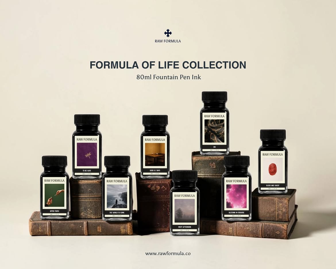 (PRE ORDER) Raw Formula Fountain Pen Ink | Formula of Life Collection 80mL (8 colors)