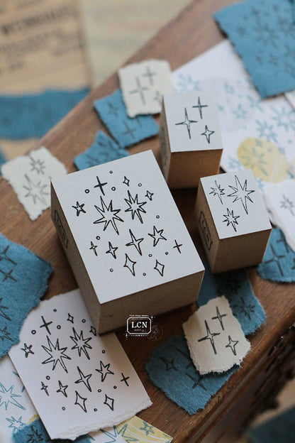 Stamps Set | Hand Drawn Stars M (set of 3)