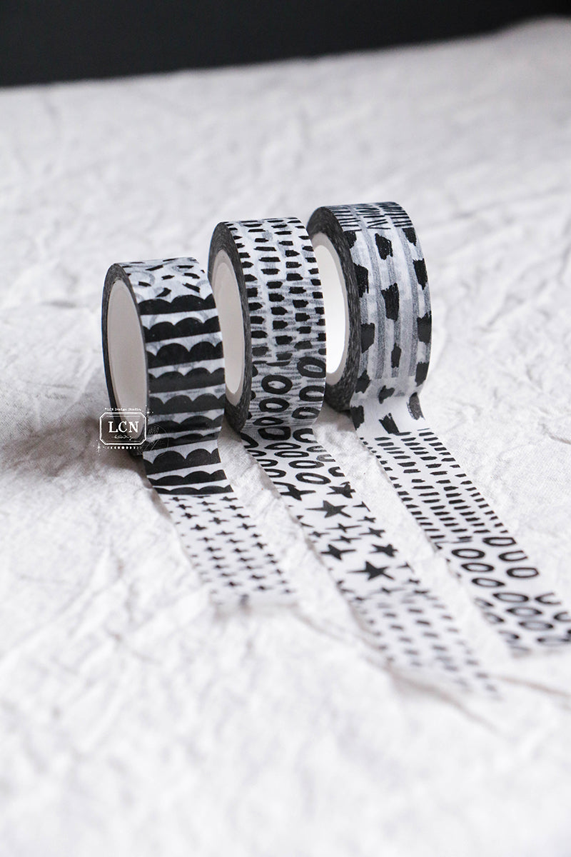 Washi Tape | Hand-drawn patterns (1.5cm)