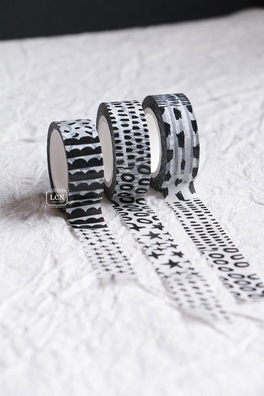 Washi Tape | Hand-drawn patterns (1.5cm)