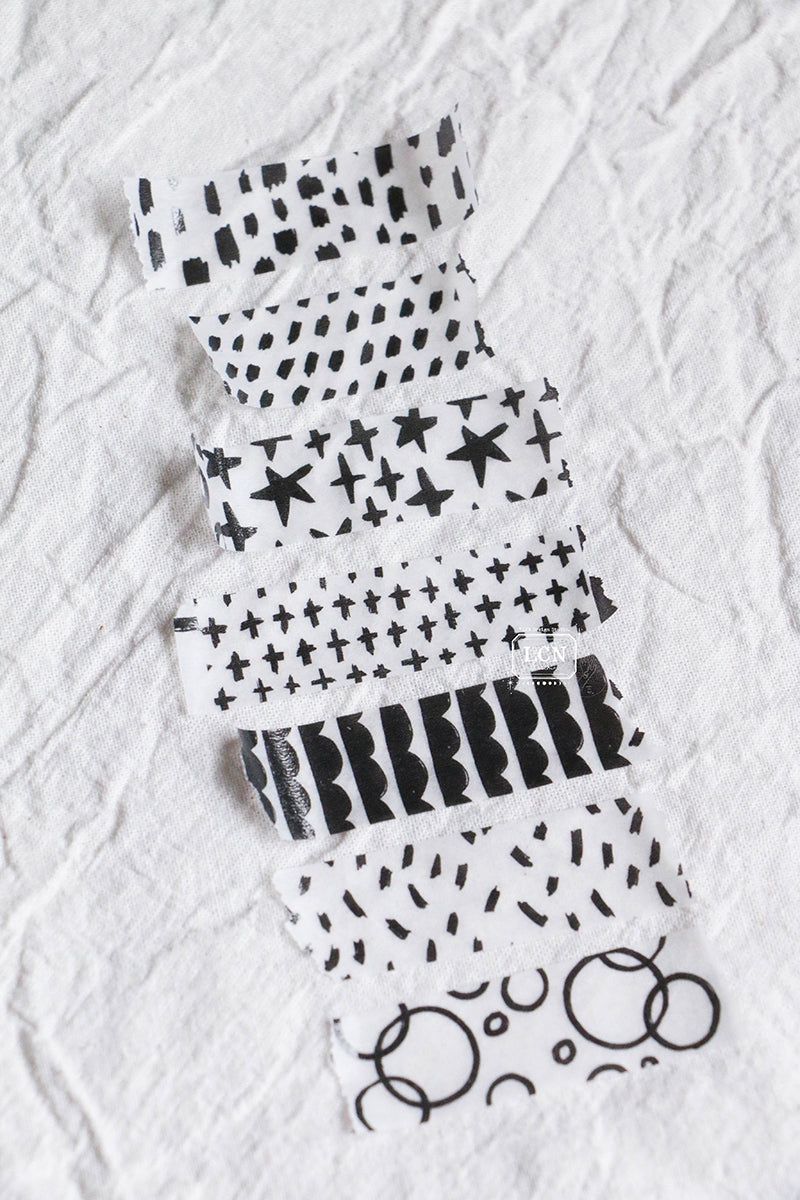 Washi Tape | Hand-drawn patterns (1.5cm)