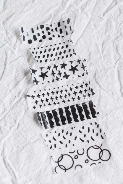 Washi Tape | Hand-drawn patterns (1.5cm)