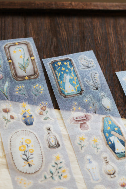 Die-cut PET Tape | Forest Witch Gathering Light (5cm) (with Starry Foil)