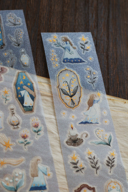 Die-cut PET Tape | Forest Witch Gathering Light (5cm) (with Starry Foil)