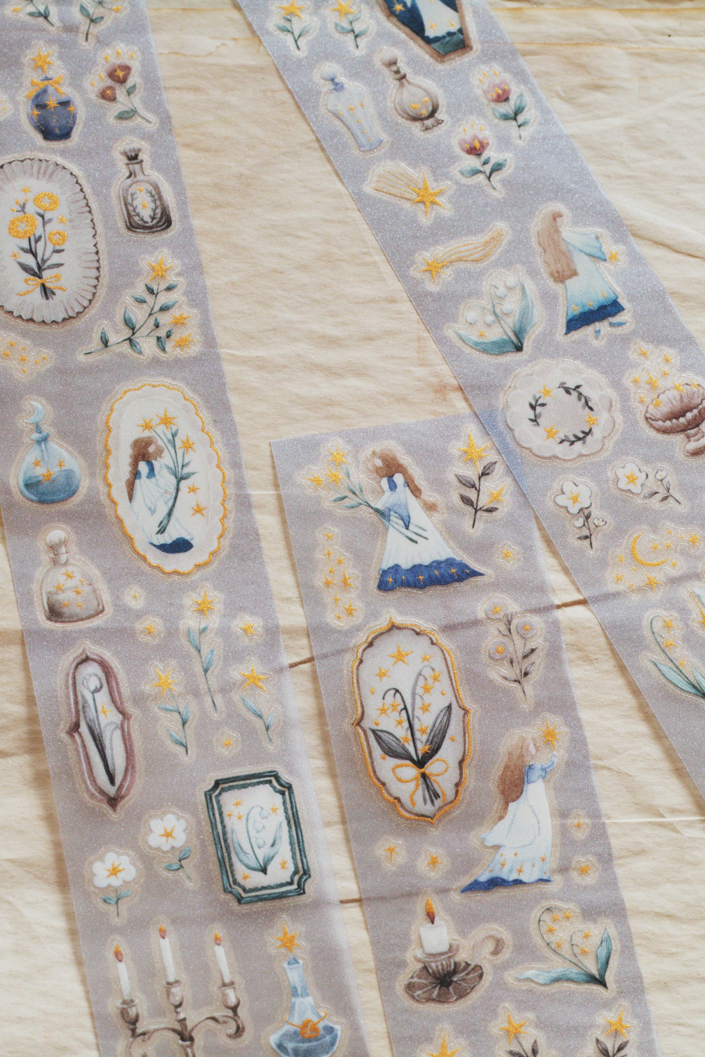 Die-cut PET Tape | Forest Witch Gathering Light (5cm) (with Starry Foil)