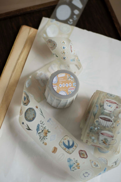 Die-cut PET Tape | Lemon Afternoon Tea (5cm) (with Starry Foil)