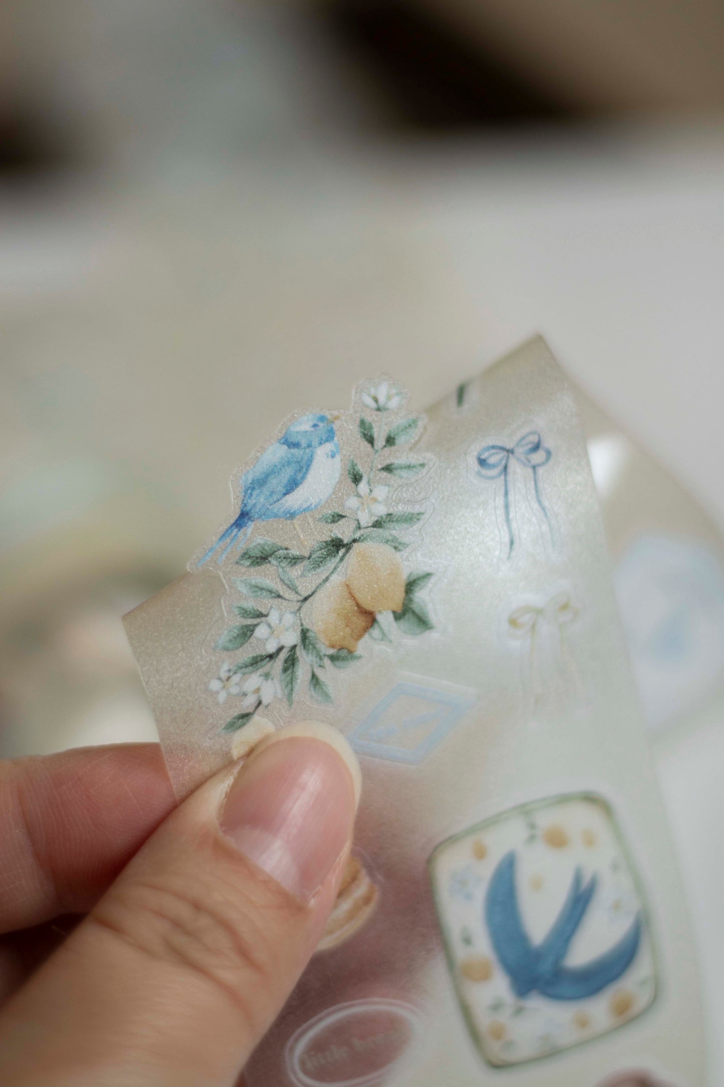 Die-cut PET Tape | Lemon Afternoon Tea (5cm) (with Starry Foil)