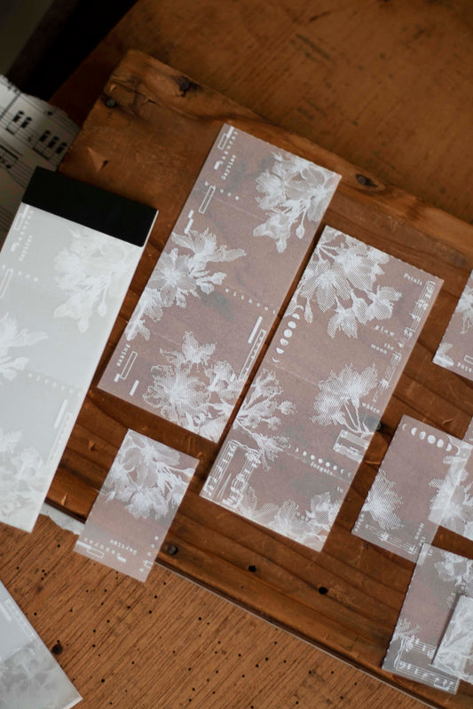 Tracing Paper Memo Pad | The Order of Bloom – Day & Night Cherry Blossoms