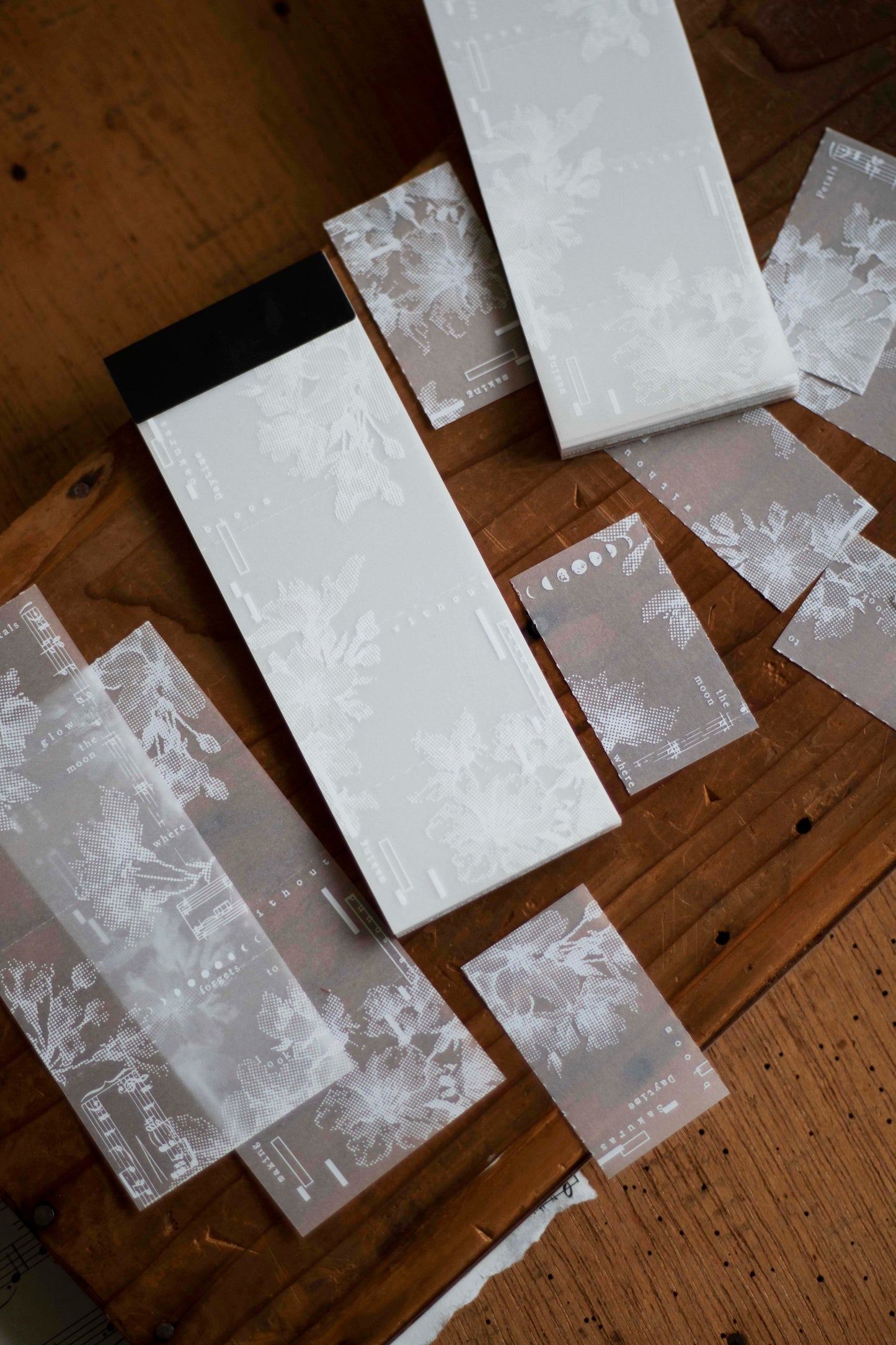 Tracing Paper Memo Pad | The Order of Bloom – Day & Night Cherry Blossoms