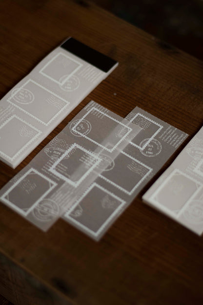 Loi Design Tracing Paper Memo Pad | Postage Stamp Collection