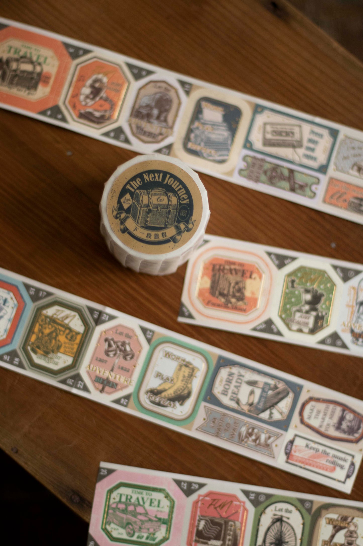 Loi Design Die-cut Paper Tape | Next Journey (4cm) (Foiled)