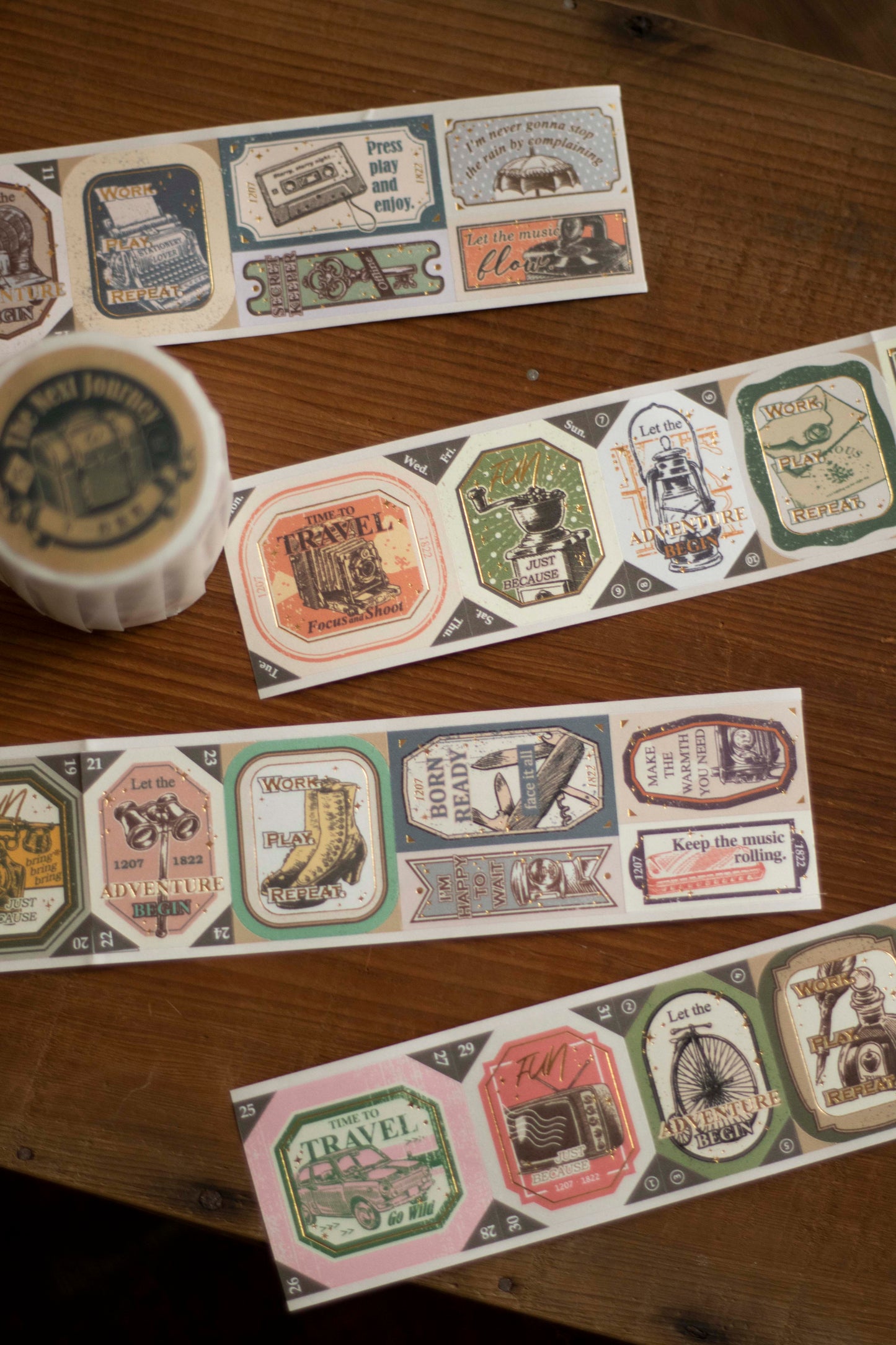 Loi Design Die-cut Paper Tape | Next Journey (4cm) (Foiled)